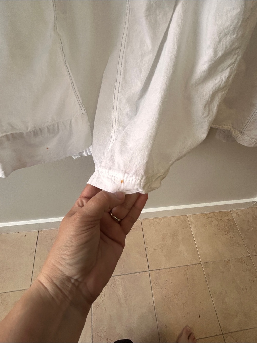 Parsley & Sage Women's 2X White Cotton Midi Skirt Boho FLAW - Picture 6 of 14